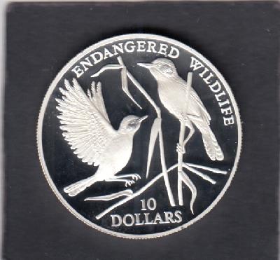 Beschrijving: 10 Dollar WILDLIFE SONGBIRDS